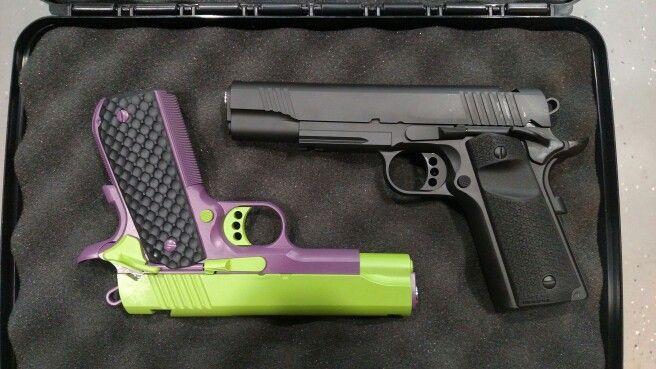 Green and Black Guns Logo - From mild to wild. The Joker gun has Bright Purple and Zombie