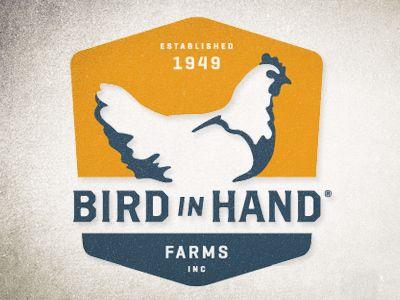 Retro Bird Logo - Bird In Hand Farms Logo by Ryan Martin | Dribbble | Dribbble