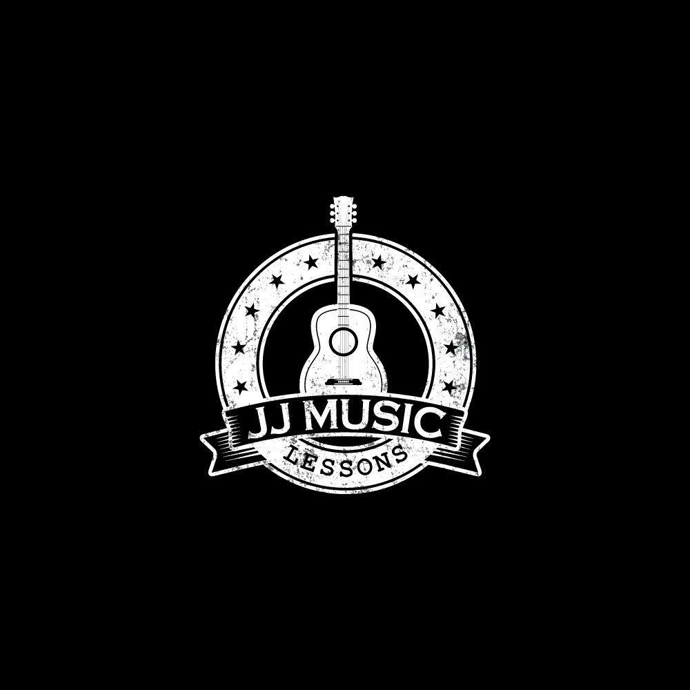 White Yelp Logo - JJ Music Logo Black and White