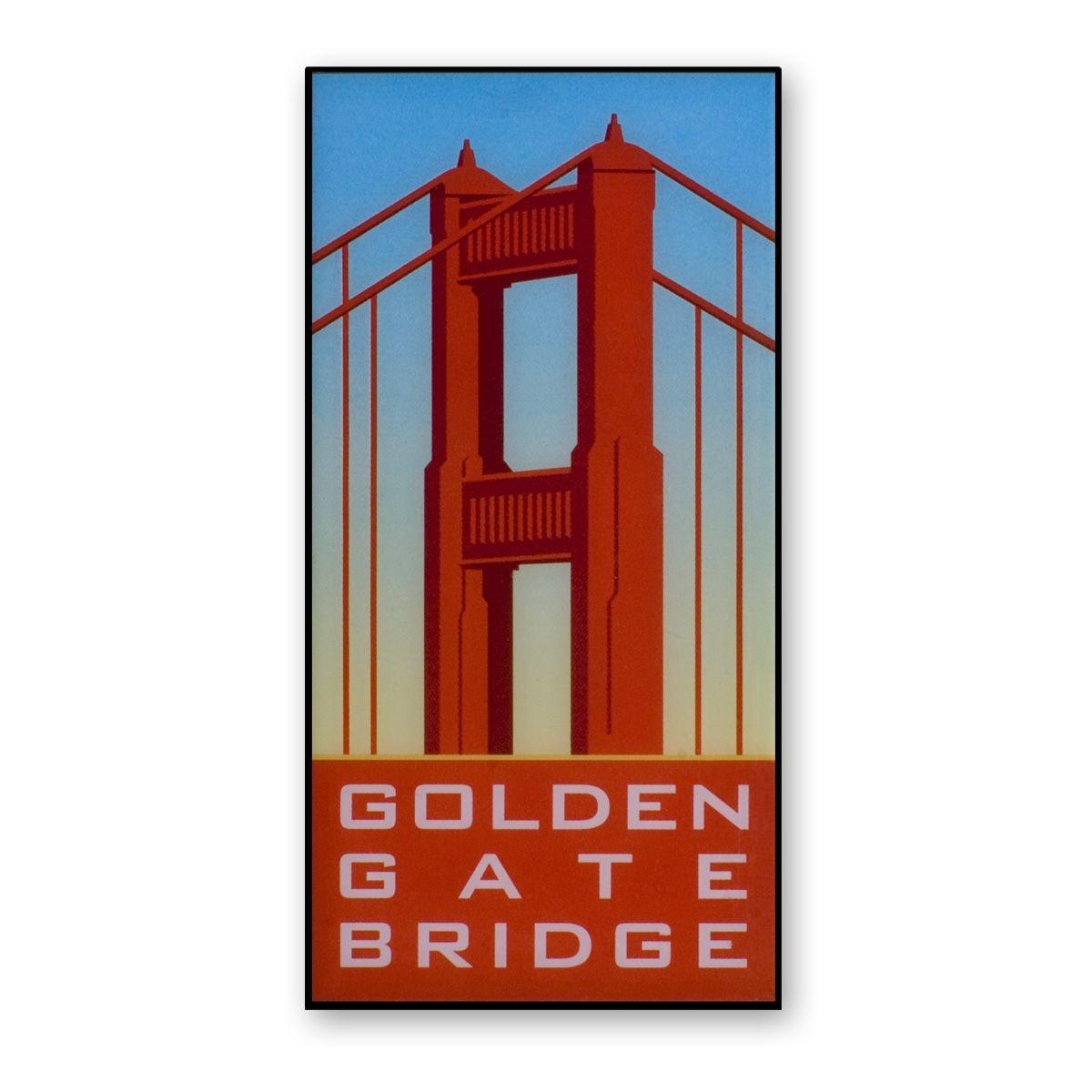 Golden Gate Bridge Logo - Magnet - Golden Gate Bridge Vintage