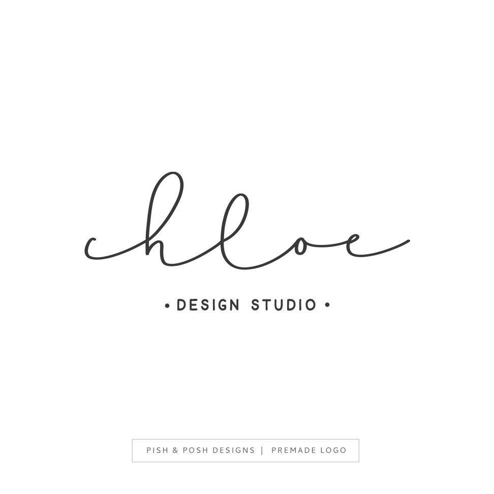Chloe Logo - Feminine Logo Design Chloe. Posh Pixels Co. Logo design, Logos