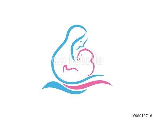 Mom and Baby Logo - baby logo, mom, child, kids, mother, woman, sketch beauty