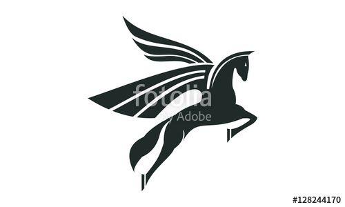 Flying Pegasus Logo - Flying Pegasus Stock Image And Royalty Free Vector Files On Fotolia