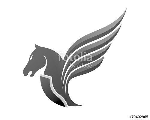 Flying Pegasus Logo - Pegasus Horse Flying Stock Image And Royalty Free Vector Files