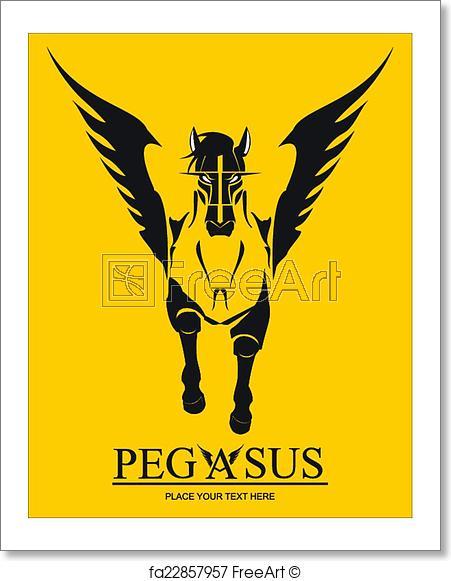 Flying Pegasus Logo - Free art print of Flying pegasus horse. Flying Pegasus, suitable for ...