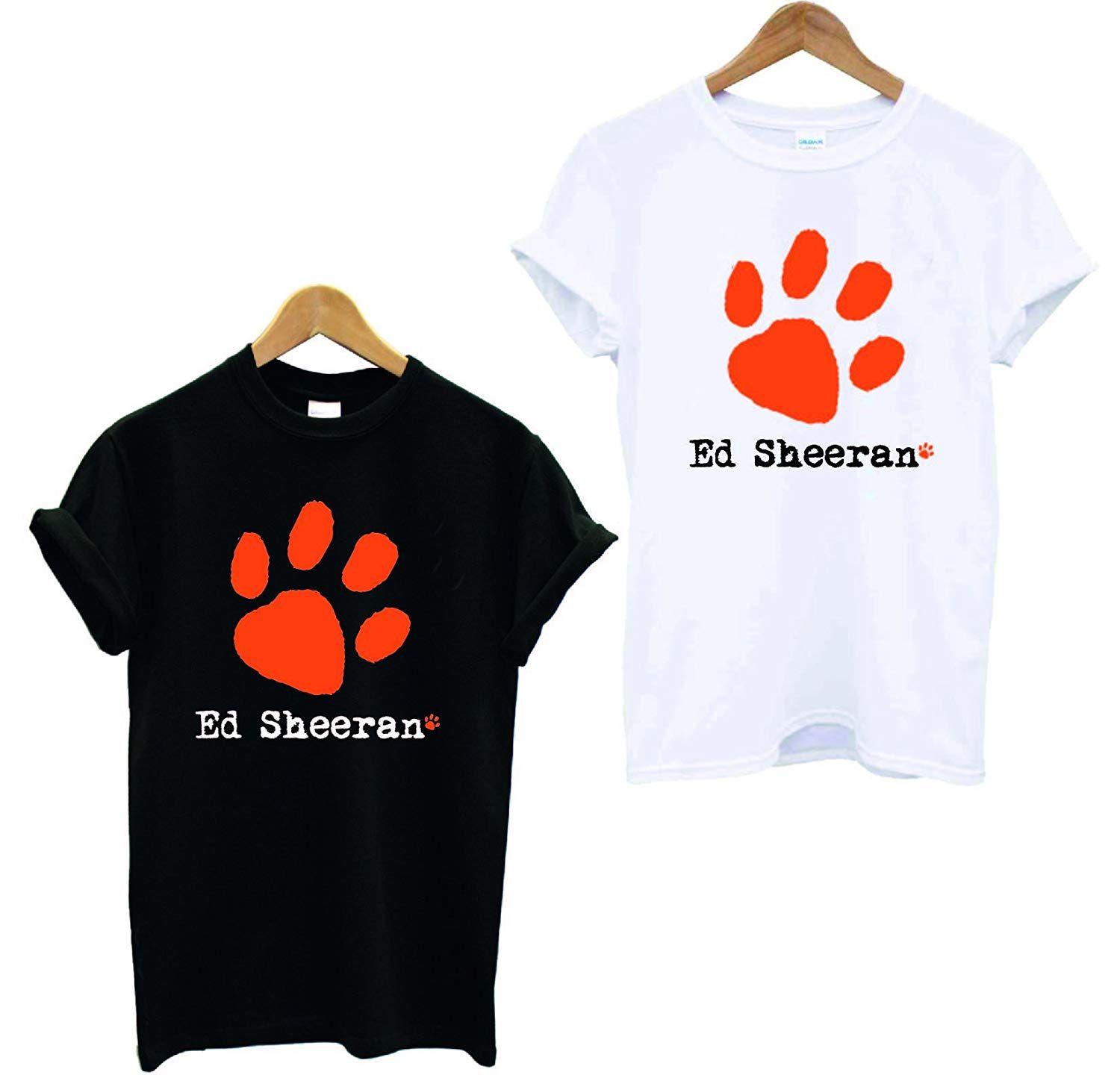 Orange Clothing Logo - ED SHEERAN CASUAL FITTED T SHIRT (ORANGE PAW PRINT) (XX LARGE, WHITE