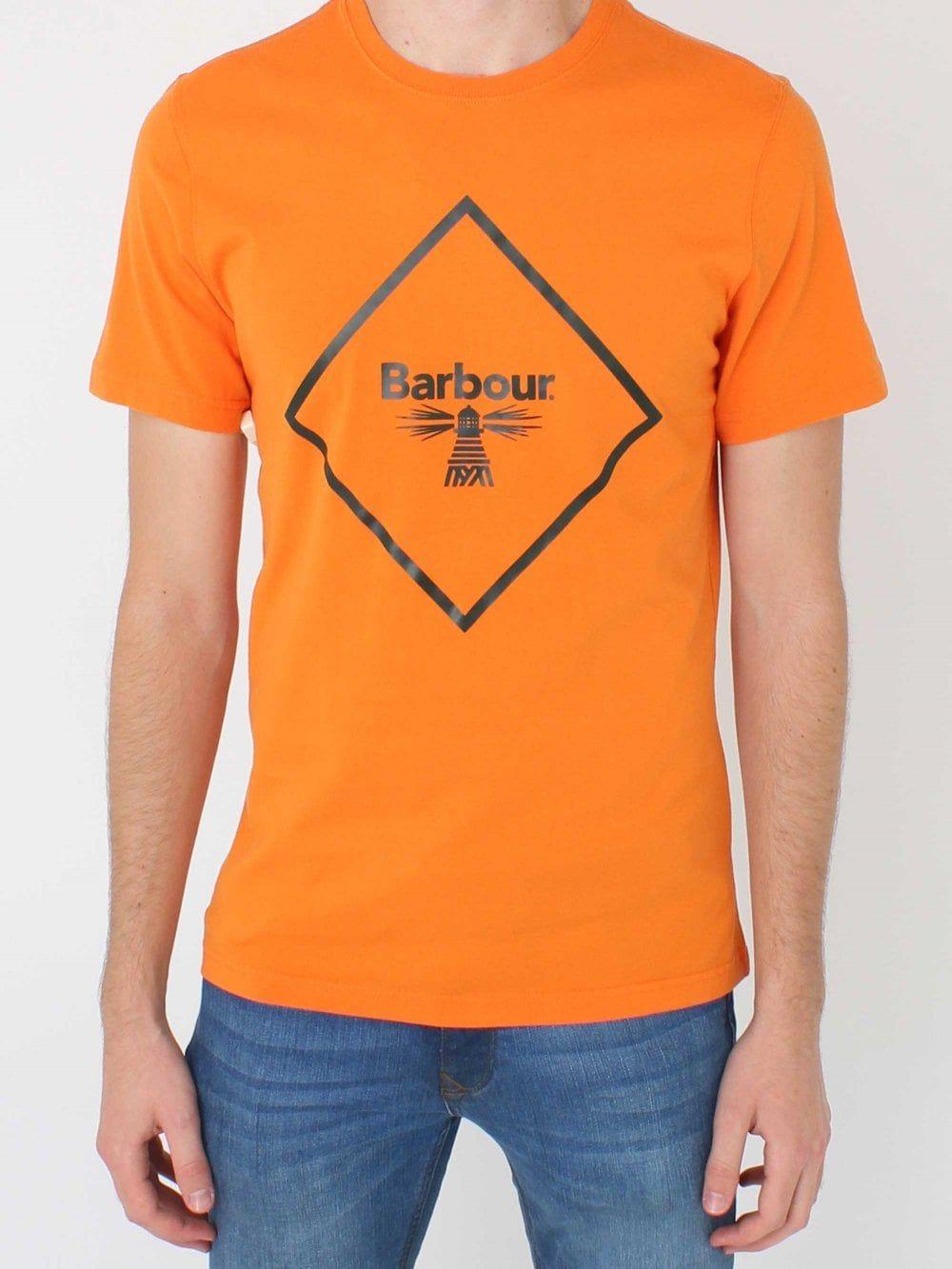 Orange Clothing Logo - Barbour Beacon Large Logo T.Shirt in Orange | Northern Threads
