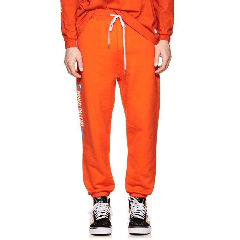 Orange Clothing Logo - Stampd Clothing Logo Cotton Fleece Sweatpants ORANGE 7TBI0J