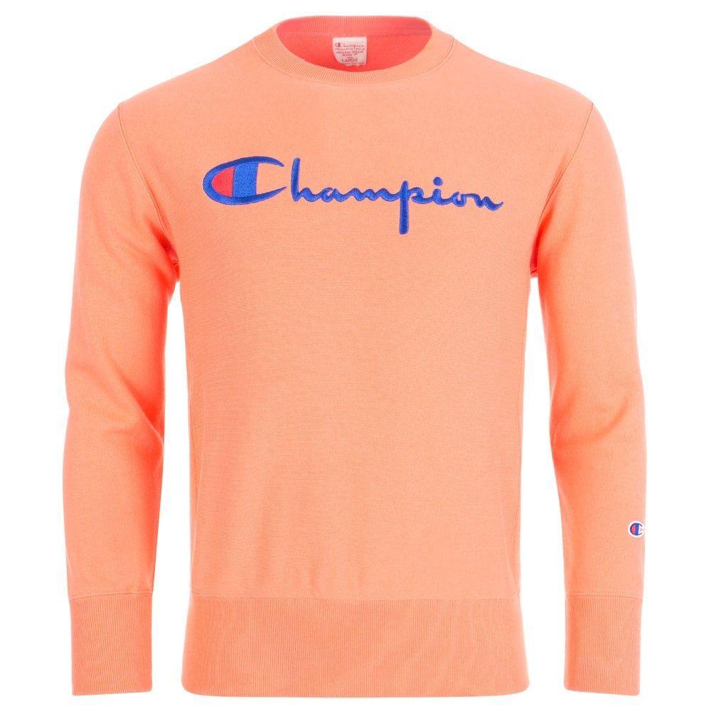 Orange Clothing Logo - Script Big Logo Reverse Weave Sweatshirt | Champion | EQVVS