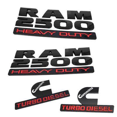 Cummins Turbo Diesel Logo - Black Kit Emblem FOR Dodge Ram 2500 Heavy Duty Cummins Turbo Diesel ...