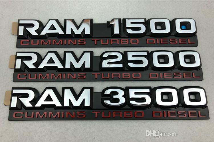 Cummins Turbo Diesel Logo - 30cm*5.2cm Dodge RM1500 Ram2500 RM3500 CUMMINS TURBO DIESEL ABS ...