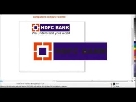 HDFC Bank Logo - Draw HDFC BANK logo in corel draw (Eng Audio)