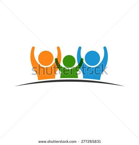 What Are 3 People as a Logo - Group of 3 people.Family, Friendship Concept. Social Network