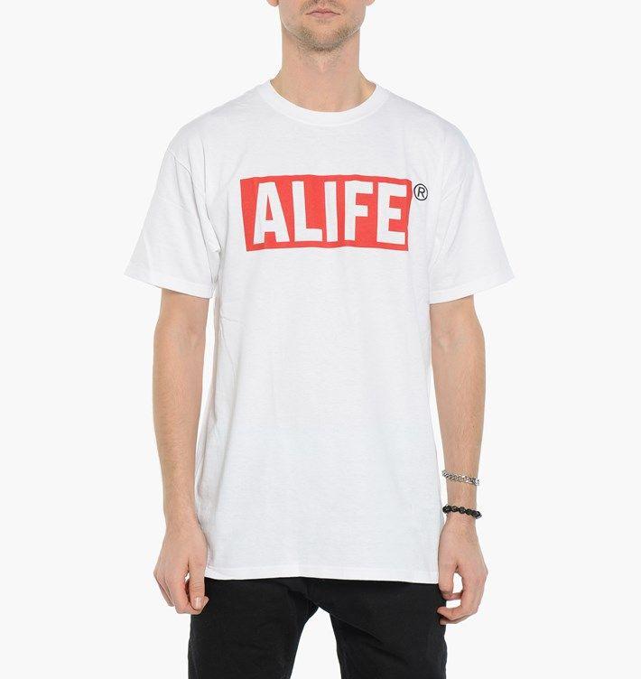 Alife Box Logo - Alife Box Logo Tee Wht | White | Short Sleeve | Box Logo Tee Wht ...