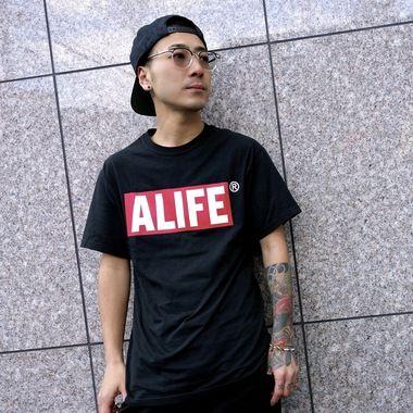 Alife Box Logo - ALIFE / BOX LOGO TEE / BLACK | ラルフローレンなどインポートブランド ...