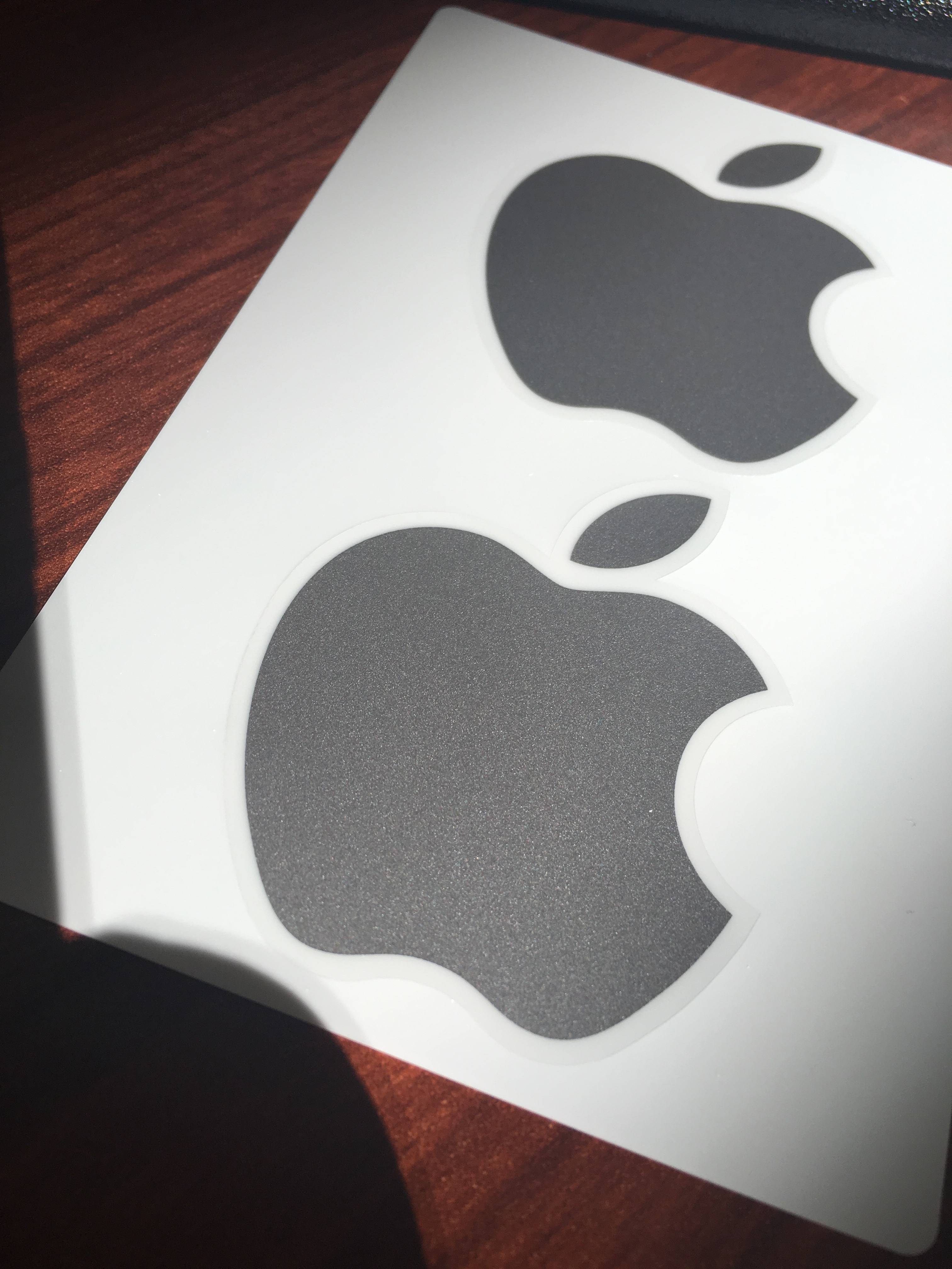 Grey Apple Logo - Apple updated their in-box Apple logo stickers : apple