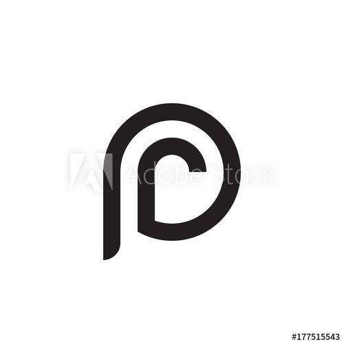 R Inside Circle Logo - Initial letter pr, rp, r inside p, linked line circle shape logo ...