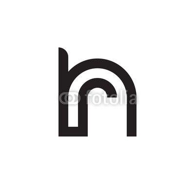 R Inside Circle Logo - Initial letter hr, rh, r inside h, linked line circle shape logo ...