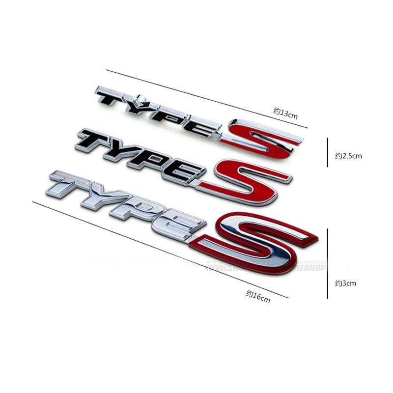 Red Chrome Logo - US $6.26 8% OFF|New Silver Red Chrome Metal Zinc TYPE S Car Styling  Refitting Trunk Logo Emblem Mark Sticker Grille For Honda Civic CR V  Jade-in ...