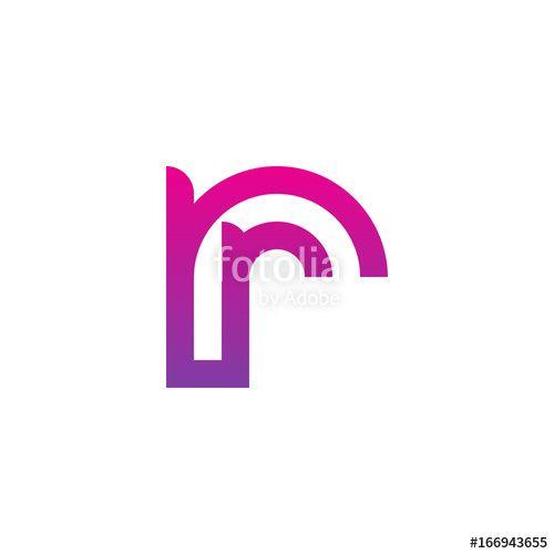 R Inside Circle Logo - Initial letter rr, r inside r, linked line circle shape logo, purple