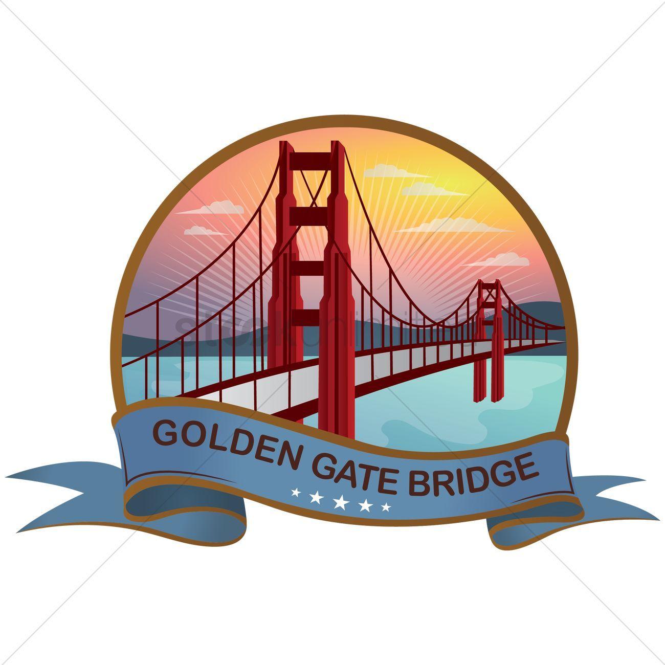 Golden Gate Bridge Logo - Golden gate bridge Vector Image - 1569058 | StockUnlimited