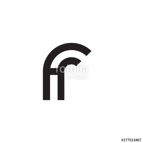 R Inside Circle Logo - Initial letter fr, rf, r inside f, linked line circle shape logo ...