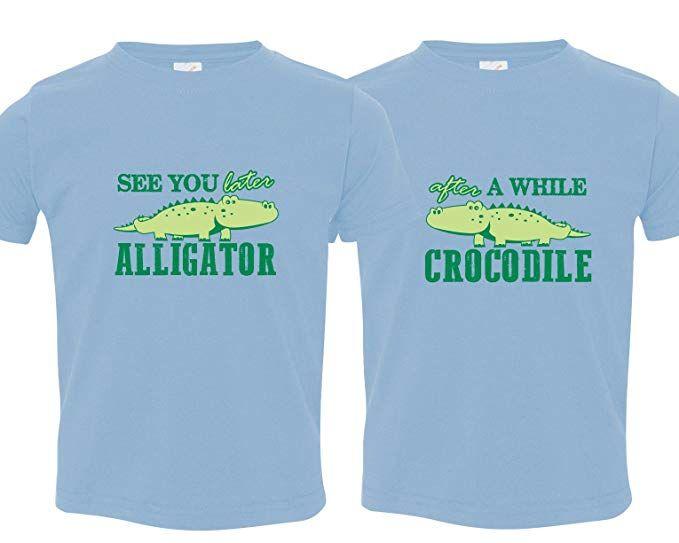 Clothing Brand with Alligator Logo - Twin Boys Matching Shirts, Tshirts for Twins, He Did it