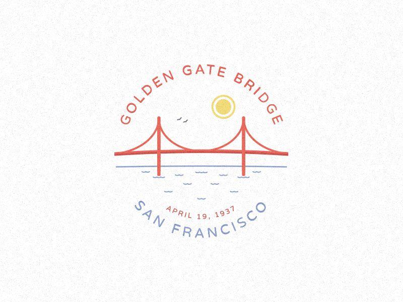 Golden Gate Bridge Logo - Golden gate bridge by David Hultin | Dribbble | Dribbble