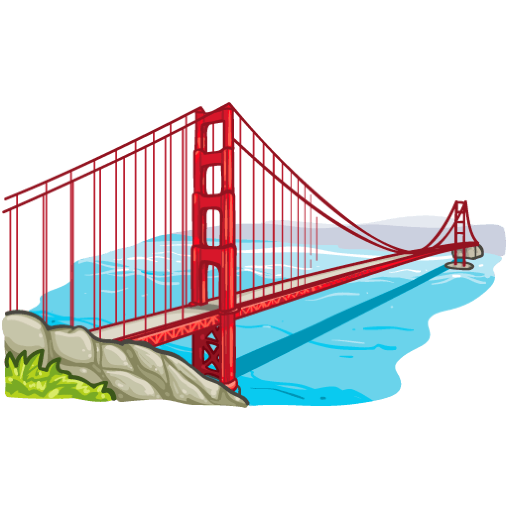 Golden Gate Bridge Logo - Golden Gate Bridge. WallaBee: Collecting and Trading Card Game