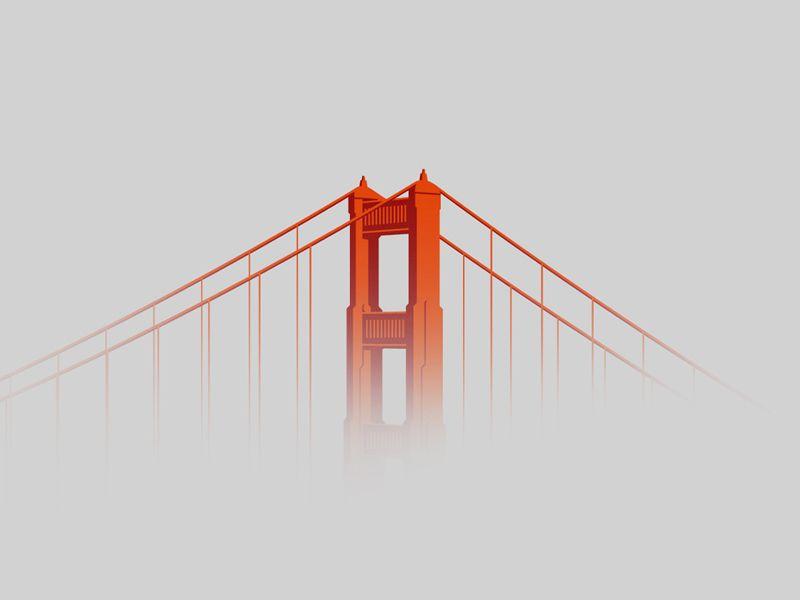 Golden Gate Bridge Logo - Golden Gate Bridge by Chris Hendrixson | Dribbble | Dribbble