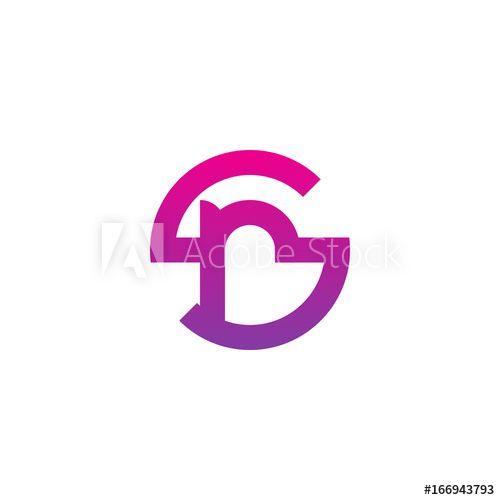 R Inside Circle Logo - Initial letter sr, rs, r inside s, linked line circle shape logo