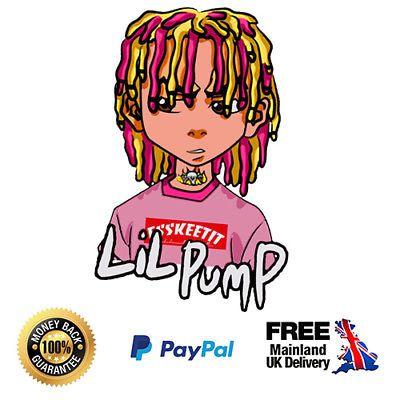 Lil Pump Logo - X LIL Pump Clear Vinyl Stickers Art Logo Gucci Gang