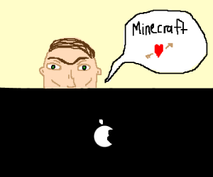 Minecraft Apple Logo - Minecraft apple logo - Drawception