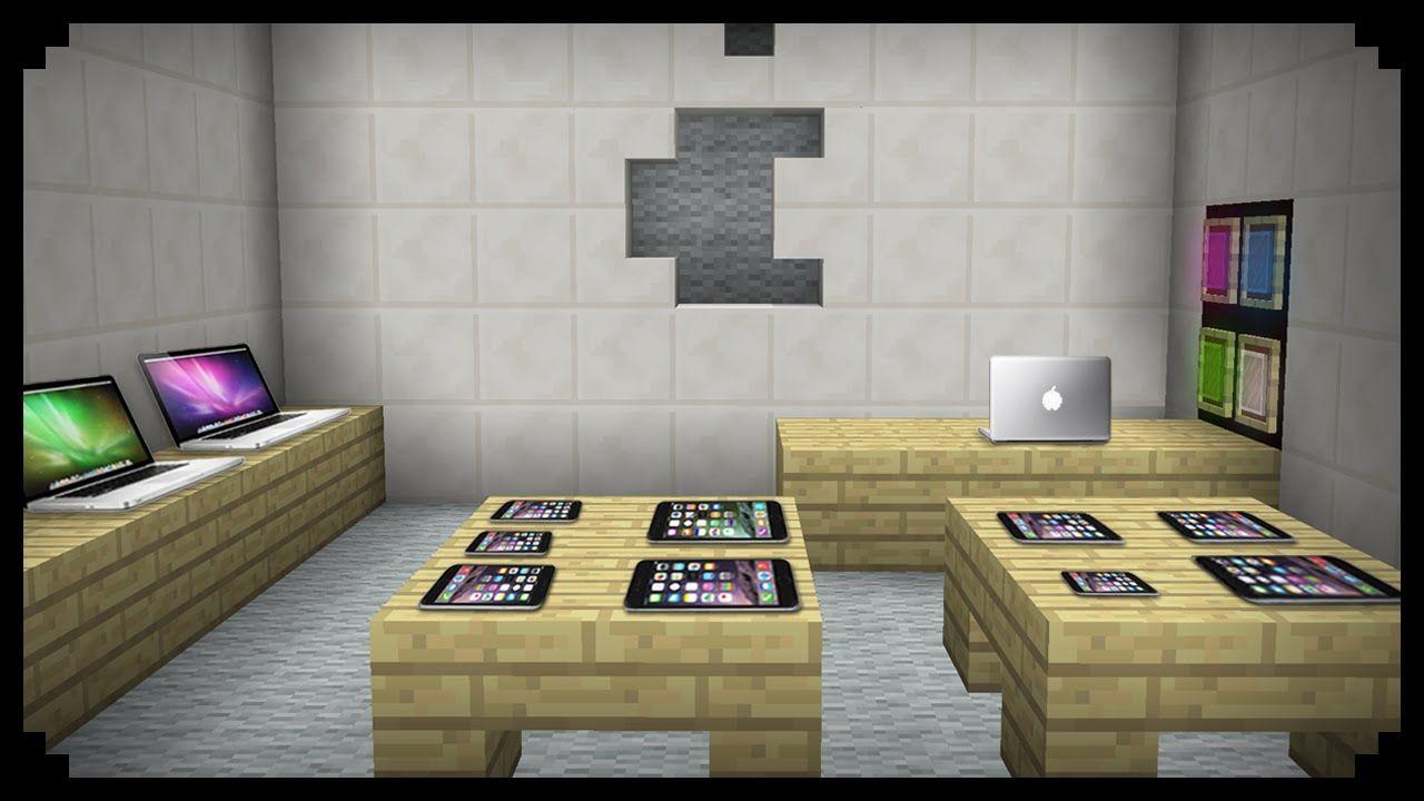Minecraft Apple Logo - ✓ Minecraft: How to make an Apple Store - YouTube