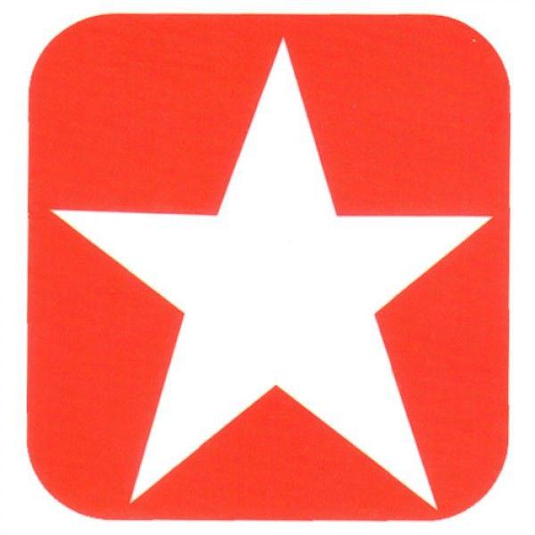 White with Red Background Logo - White Star on Red Background Icon