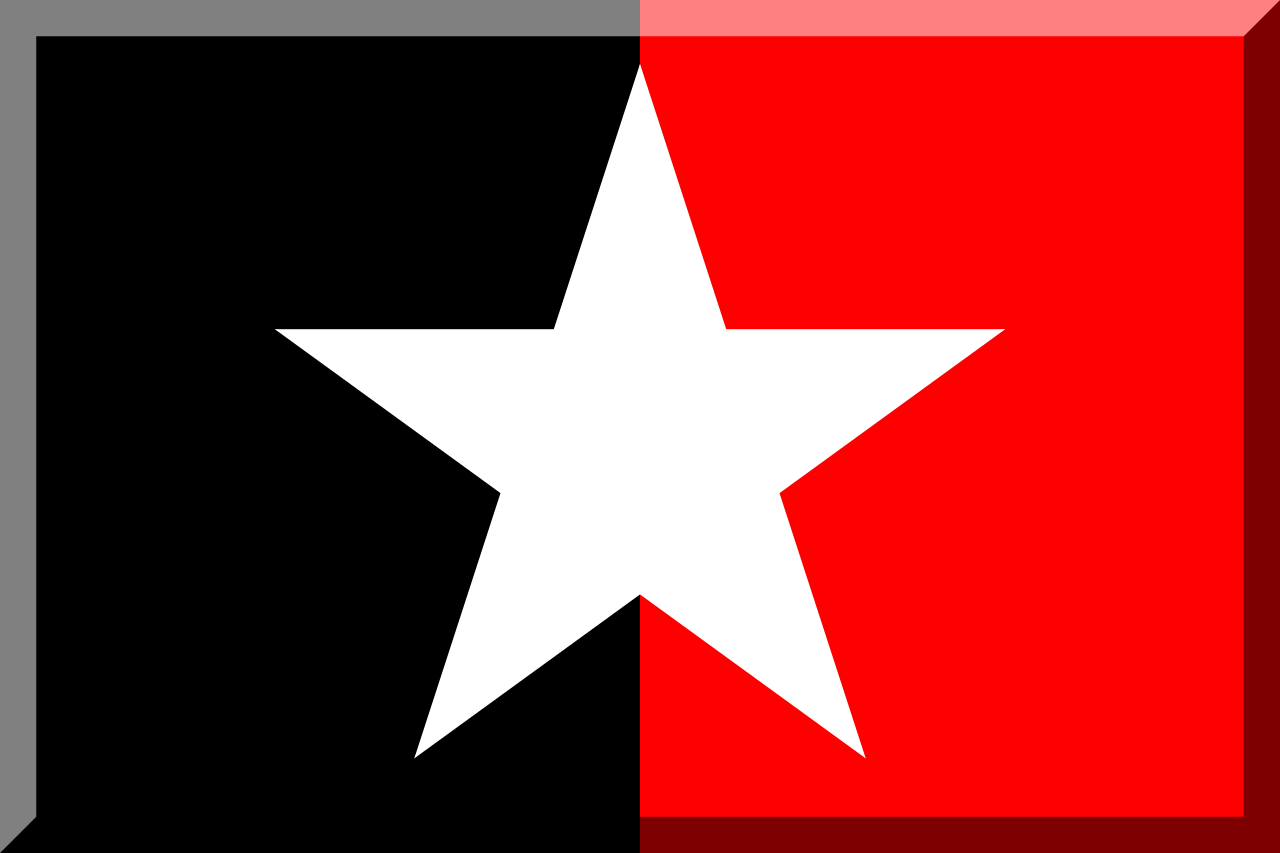 White with Red Background Logo - 600px White star on black and red background.svg