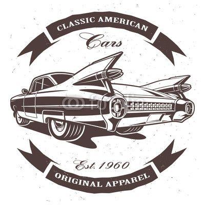 Classic American Car Logo - Classic american car. Buy Photo
