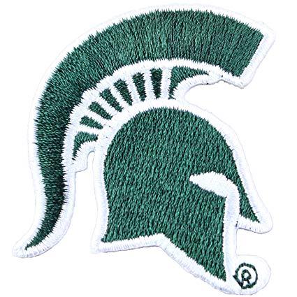 Michigan State Spartans Logo - Amazon.com : Michigan State Spartans Helmet Logo Iron On Embroidered ...