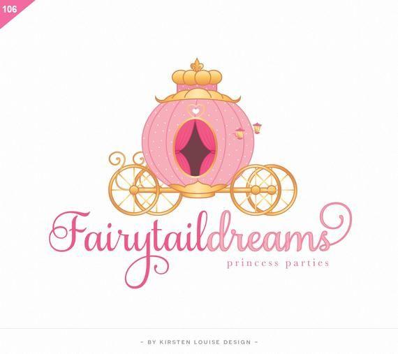 Cinderella Logo - Premade Cinderella Carriage Logo Princess Logo Fairytale