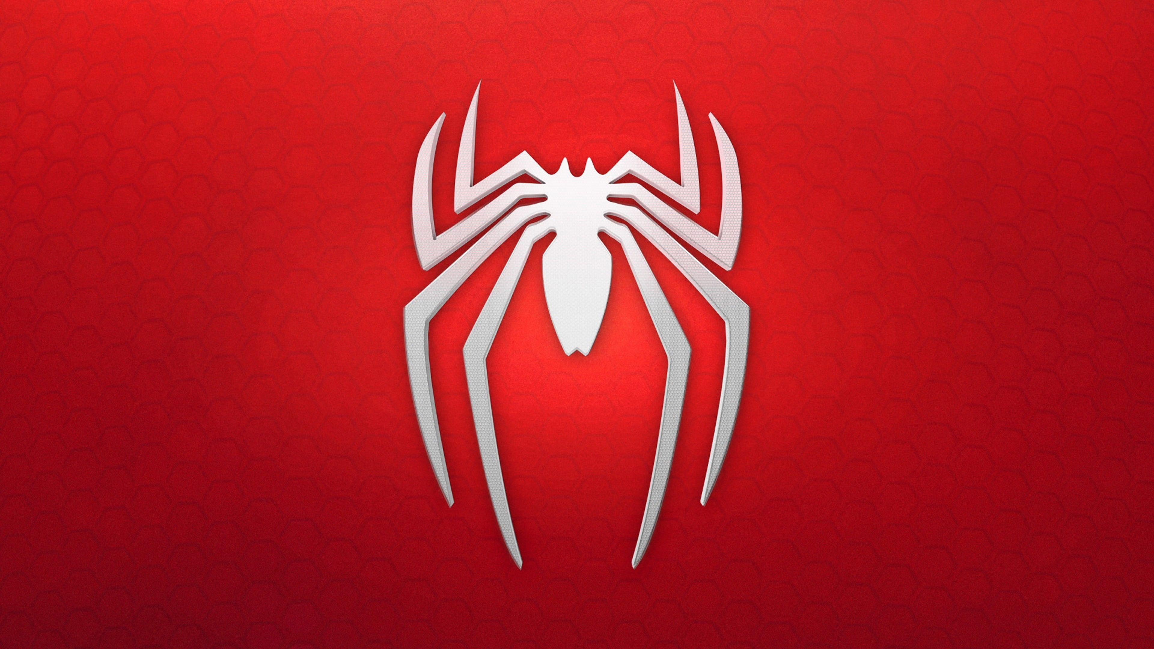 White with Red Background Logo - Wallpaper spiderman, logo, background, red, white, Games