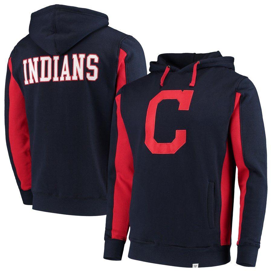 Indians Logo - Men's Cleveland Indians Fanatics Branded Navy Red Team Logo