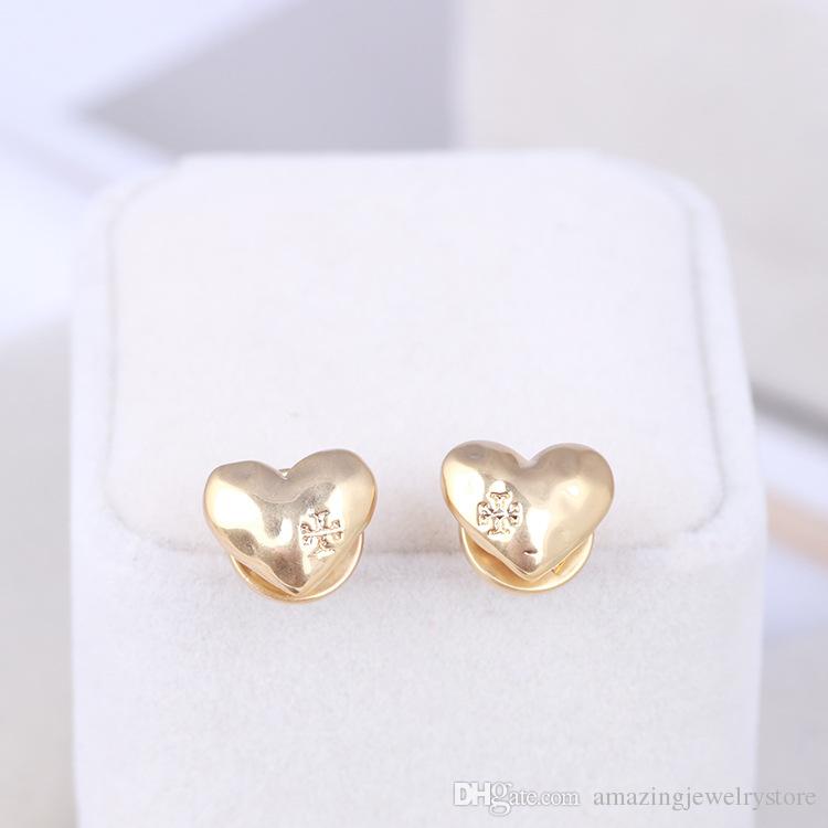 Name Heart Logo - Brand Name Heart Shape with Logo Geometry Stud Earring Women Wedding ...