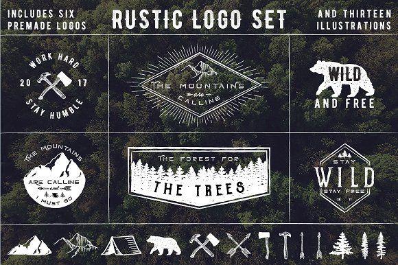 Rustic Logo - Rustic Logos & Illustrations AI PNG Graphic Objects Creative Market