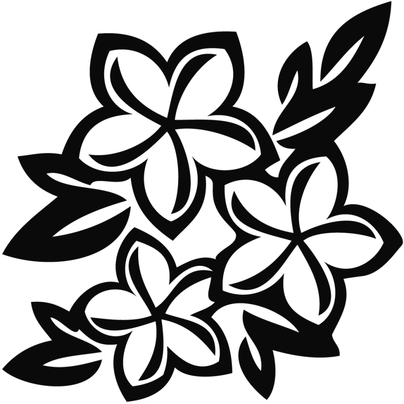 Flower Clip Art Black and White Logo - Free svg flower black and white - RR collections