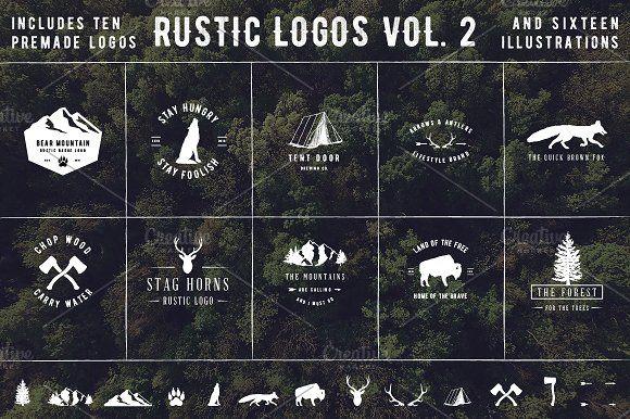 Rustic Logo - Rustic Logos Volume 2 AI EPS PNG PSD Graphic Objects Creative Market