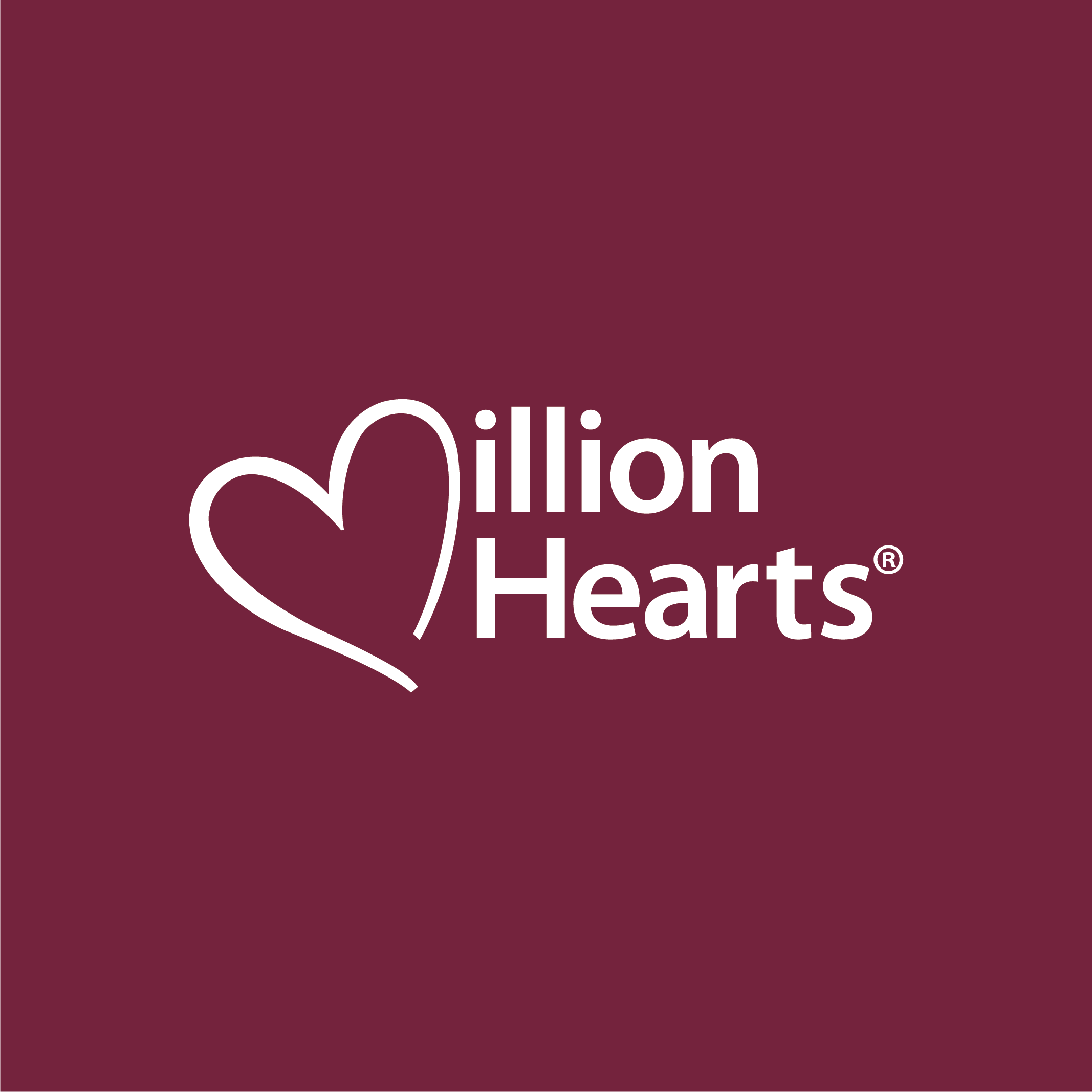 White with Red Background Logo - Logos | Million Hearts
