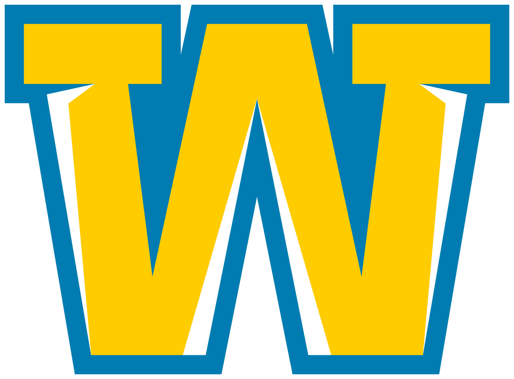 Blue and White w Logo - Athletic Logos Family Catholic Schools