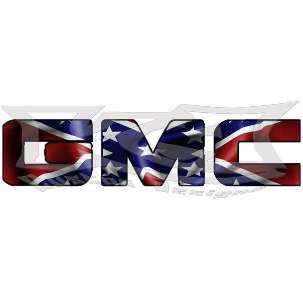 Rebel Flag GMC Logo - GMC Rebel Flag Decal Sticker FREE SHIPPING!! On EBid United