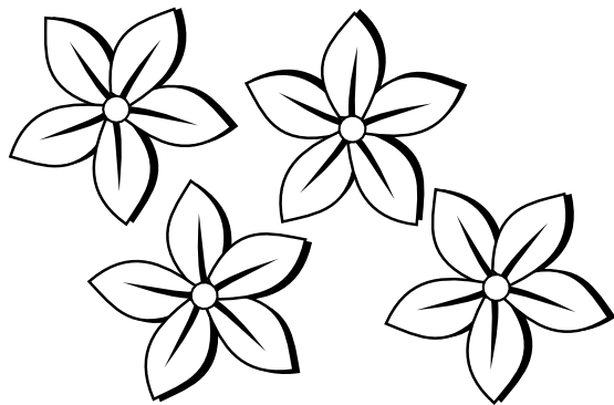 Flower Clip Art Black and White Logo - Bunch of flowers jpg black and white - RR collections