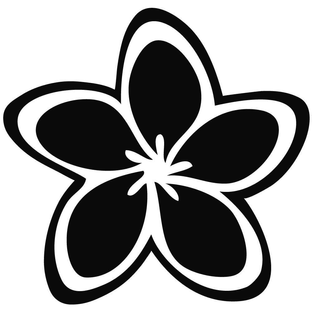 Flower Clip Art Black and White Logo - Clip Art Black And White Plumeria Clipart